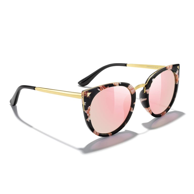MERRY'S Girls Cat Eye Sunglasses for kids Children Polarized Sunglasses S7000 (Flower Frame, 49) - Image 5